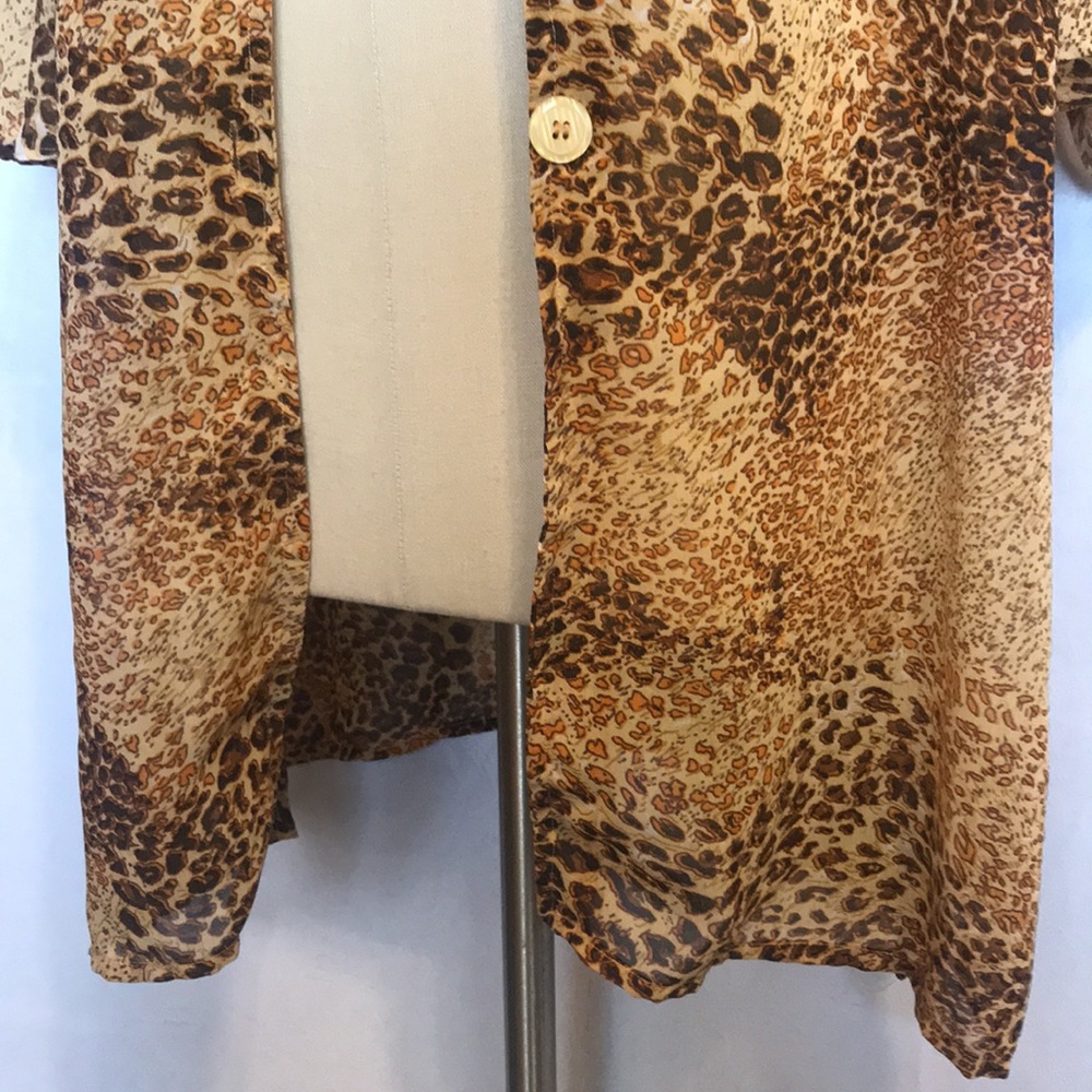 Cheetah Print Duster (Button Front) - image 2